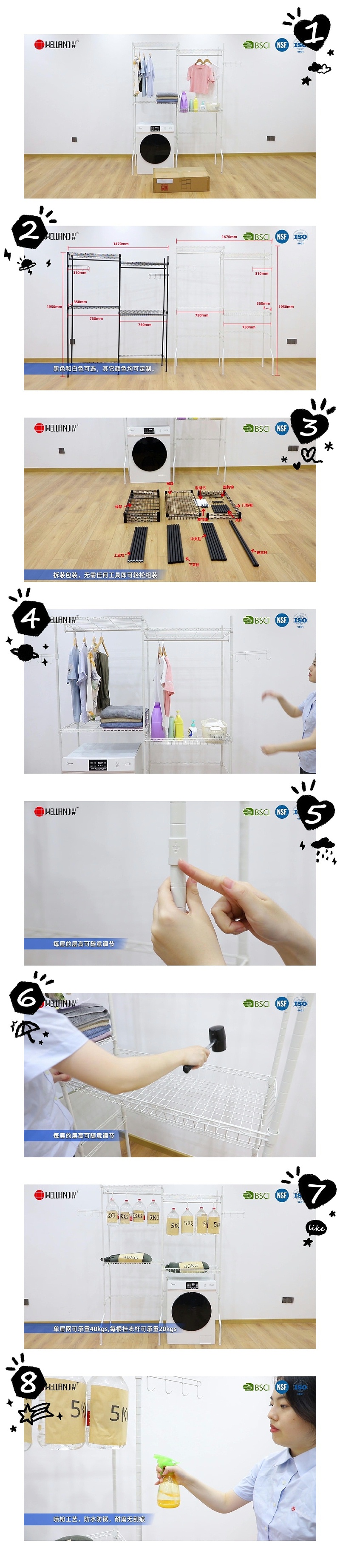 WELLAND多層洗衣機(jī)架置物架：家居空間魔術(shù)師，電商爆款來襲!